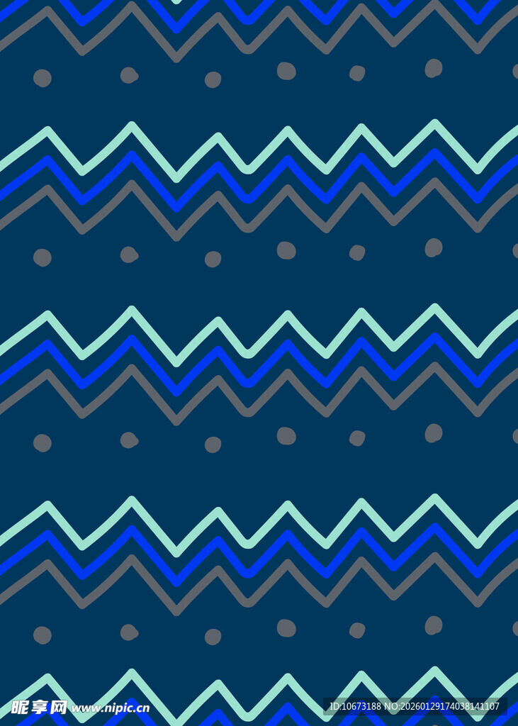 蓝调几何波纹图案背景