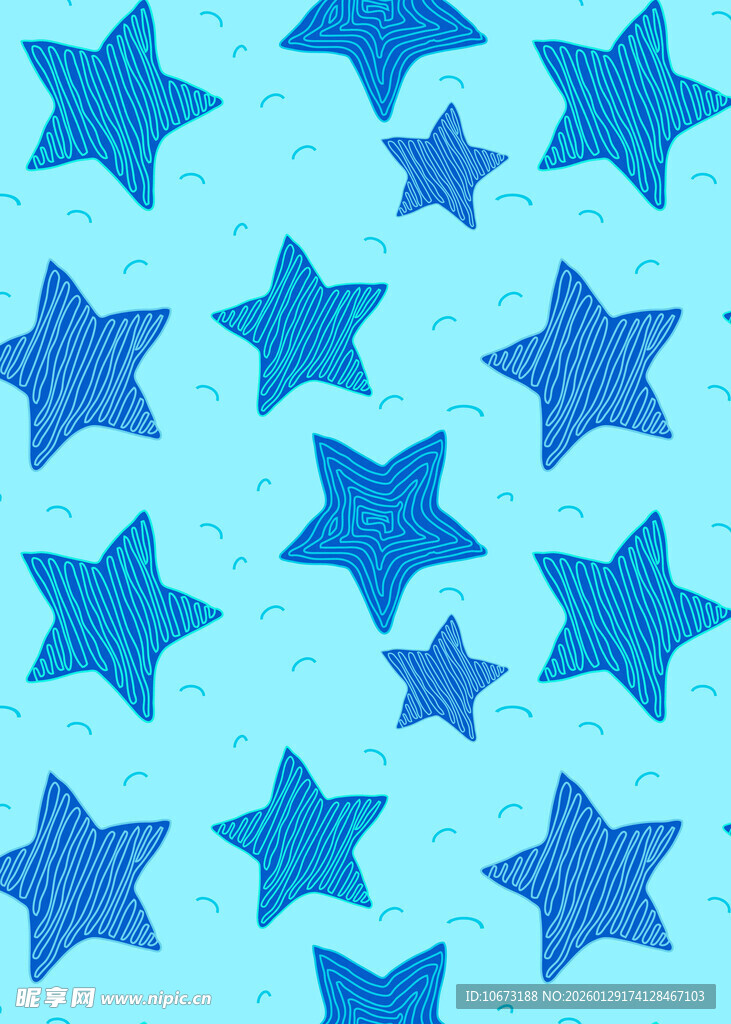 蓝色星星图案背景
