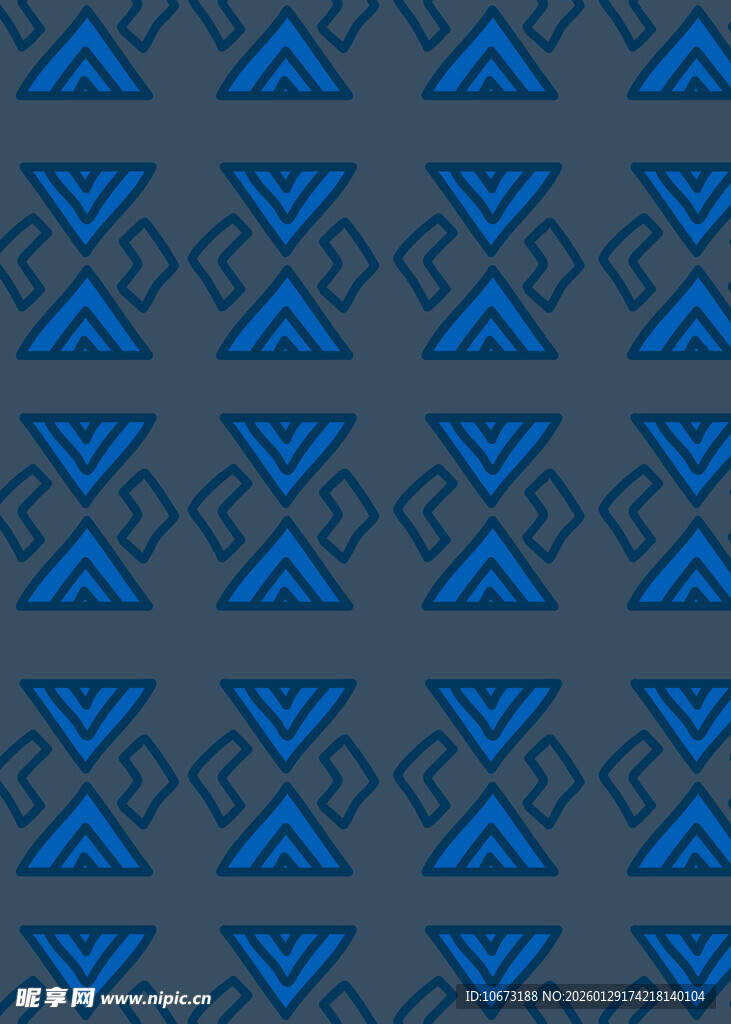 蓝色几何图案无缝背景