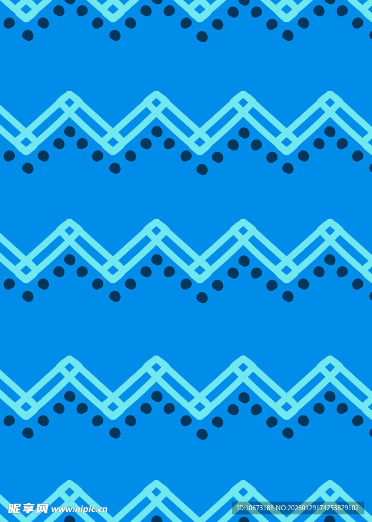 蓝色几何波浪图案纹理