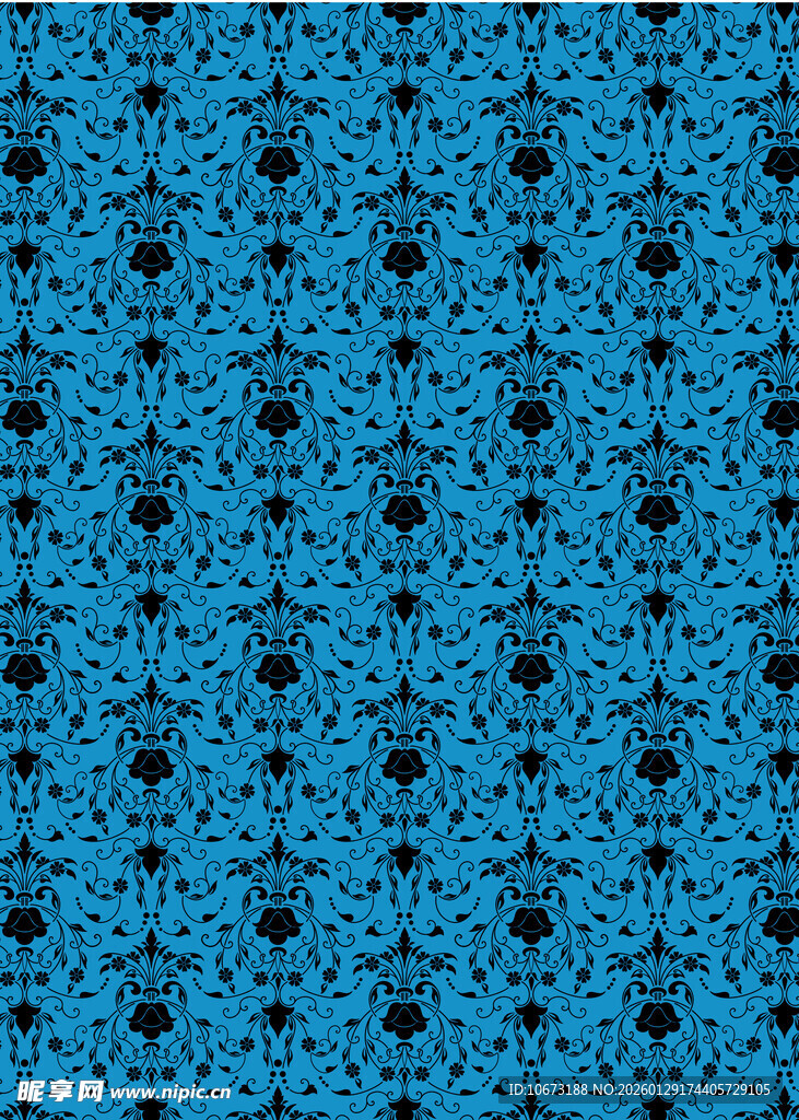 蓝色几何图案无缝背景