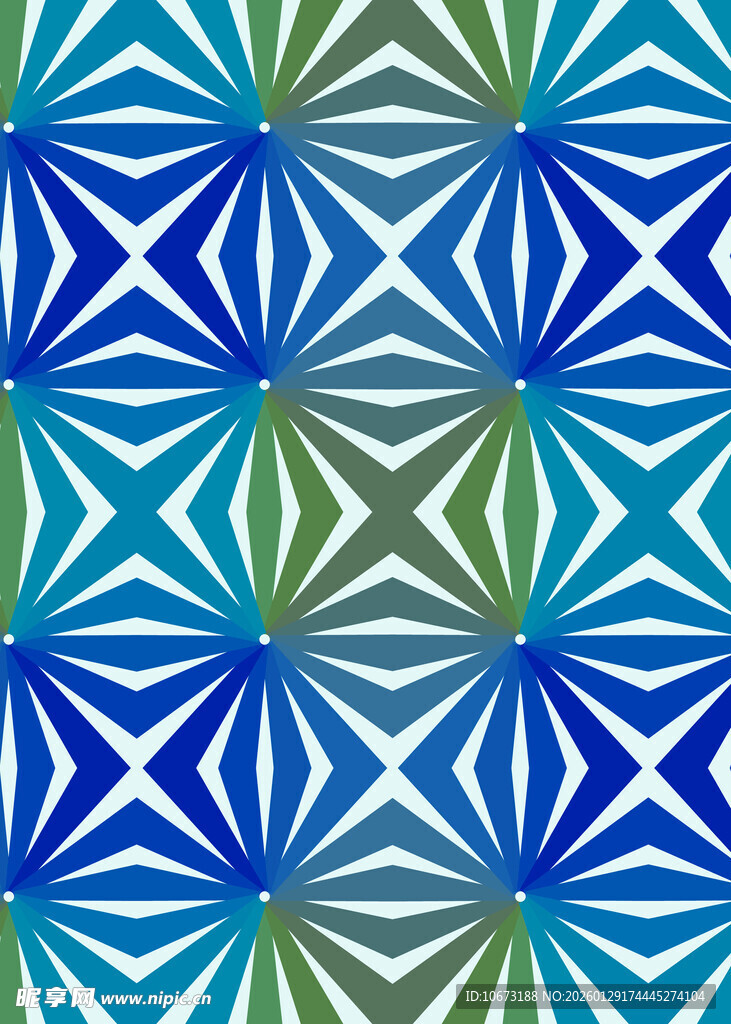 蓝绿几何图案无缝背景