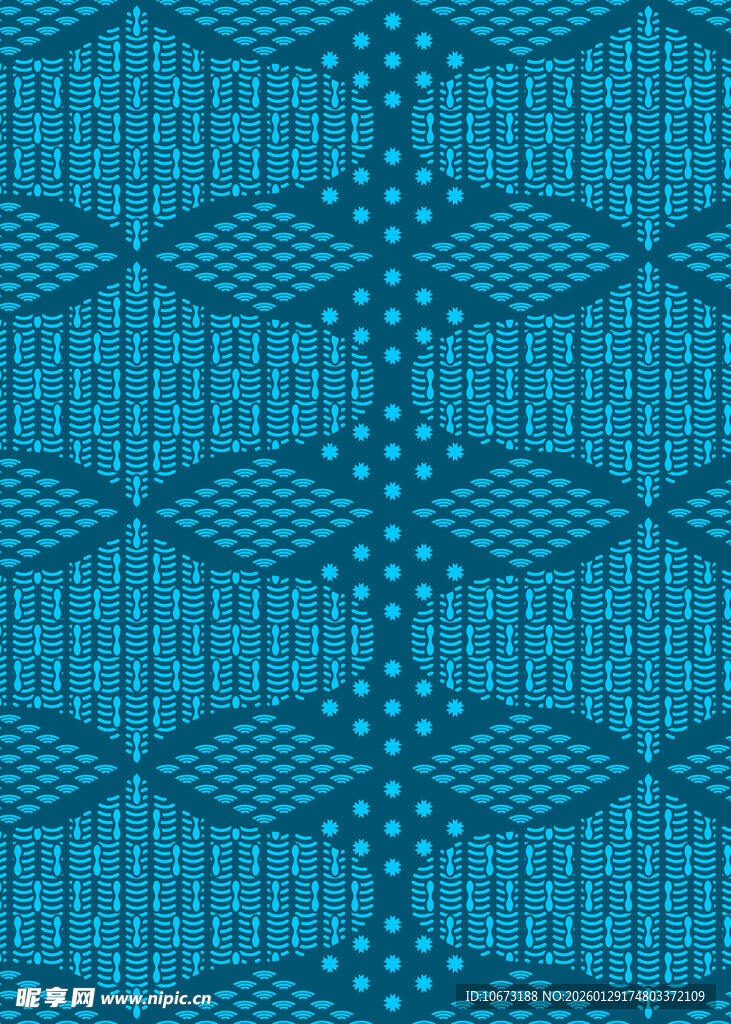 蓝色几何图案纹理背景