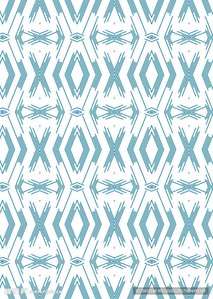 蓝白几何图案无缝背景