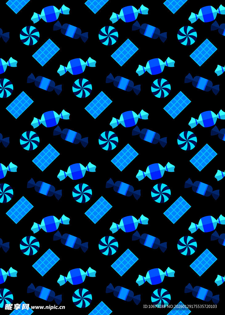 蓝色几何图案无缝背景