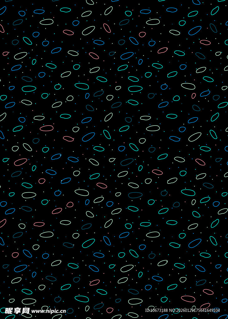 黑色底多彩图案纹理