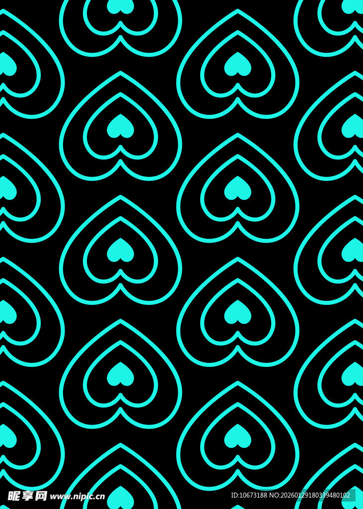 心形图案无缝背景纹理