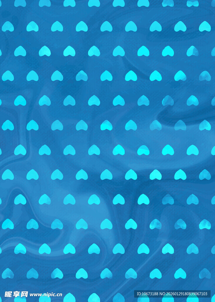蓝色心形图案背景纹理