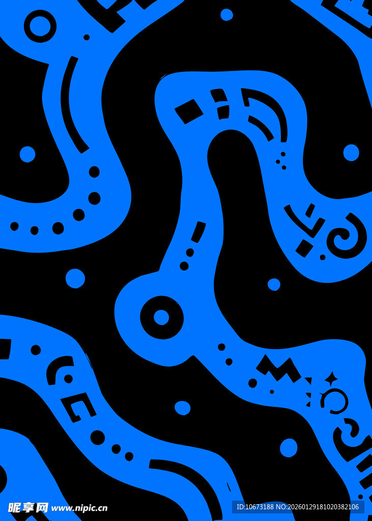 蓝色抽象波浪图案背景