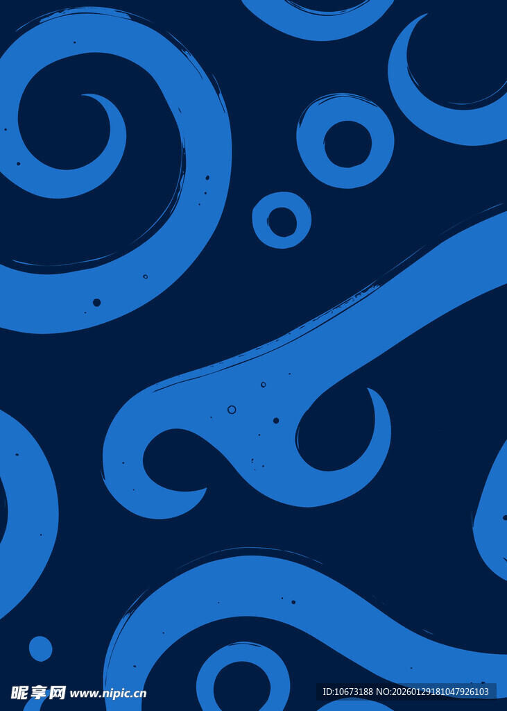 蓝色漩涡图案背景纹理