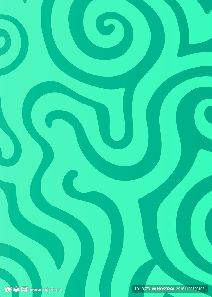 青绿色螺旋线条图案背景
