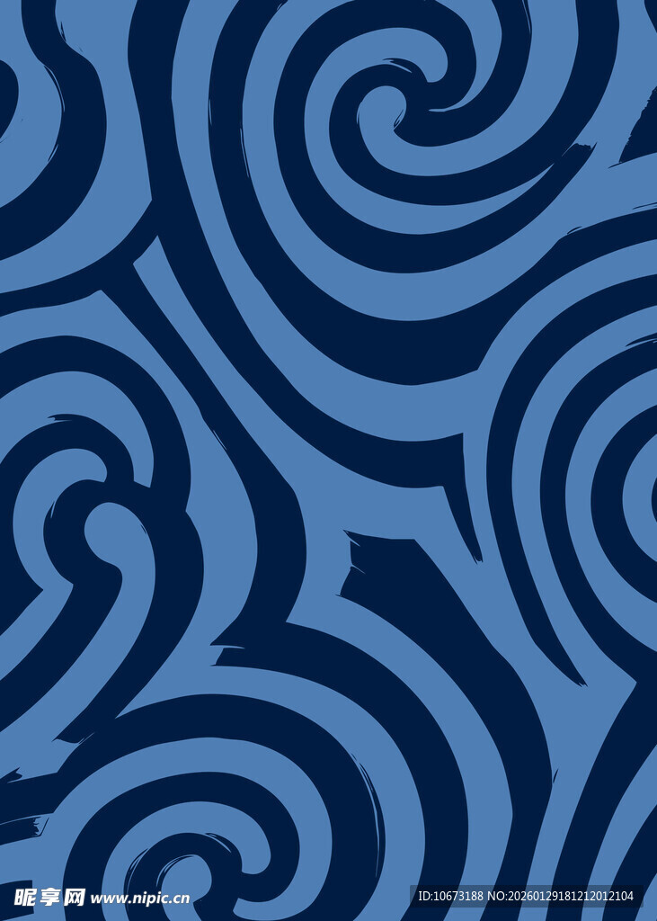 蓝色螺旋几何图案纹理