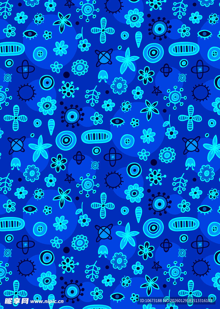 蓝色星空图案背景纹理