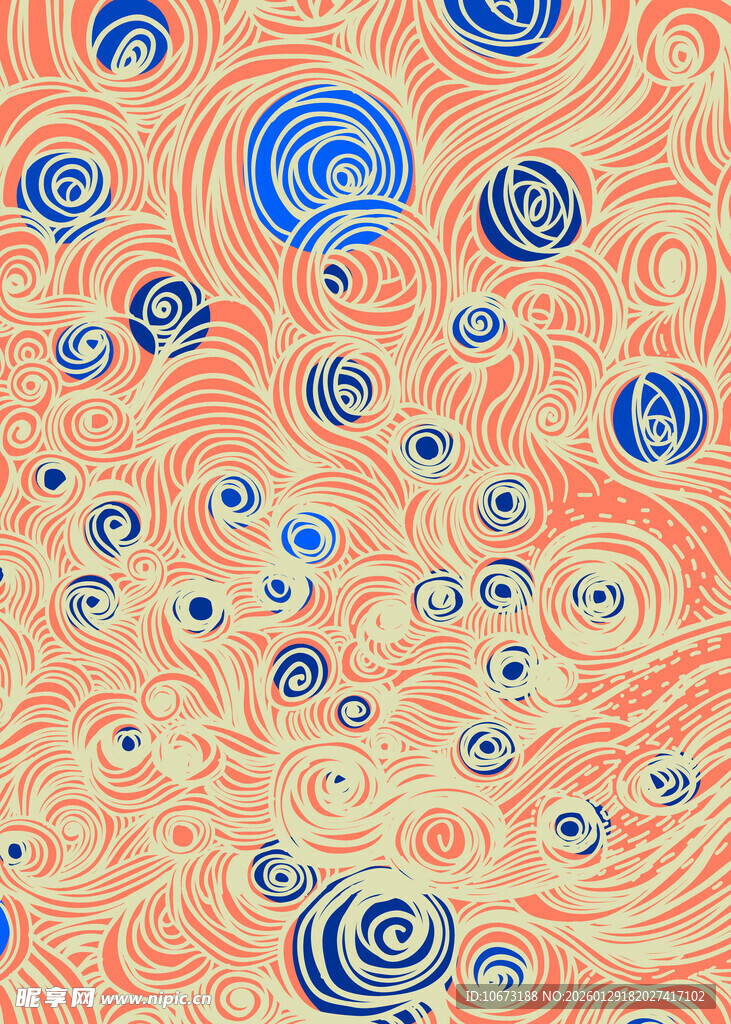 梦幻螺旋图案背景纹理