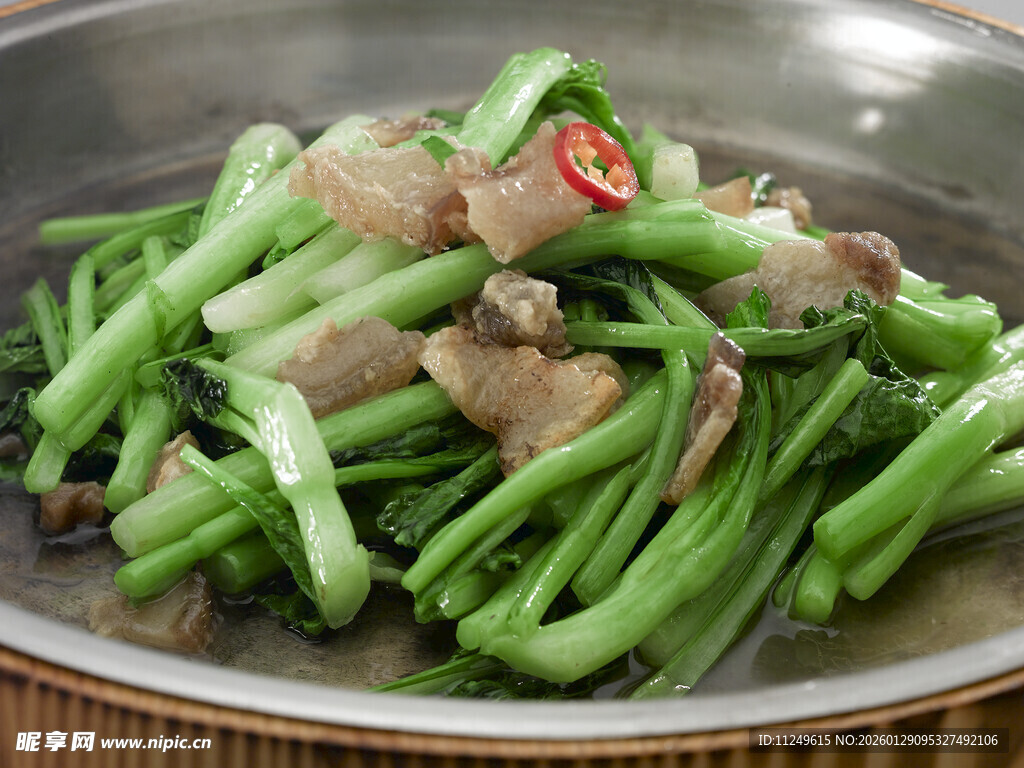 油渣炒农家菜心