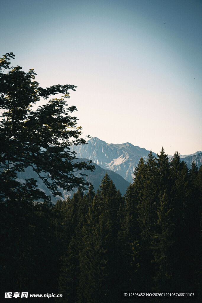 山林间的远山景致