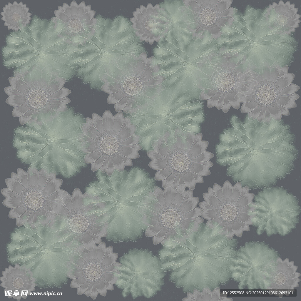 淡紫灰花纹图案背景