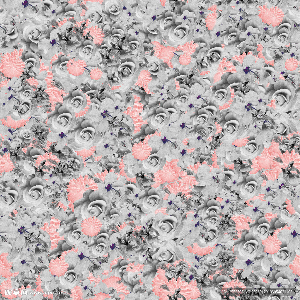 粉色灰色抽象花纹图案