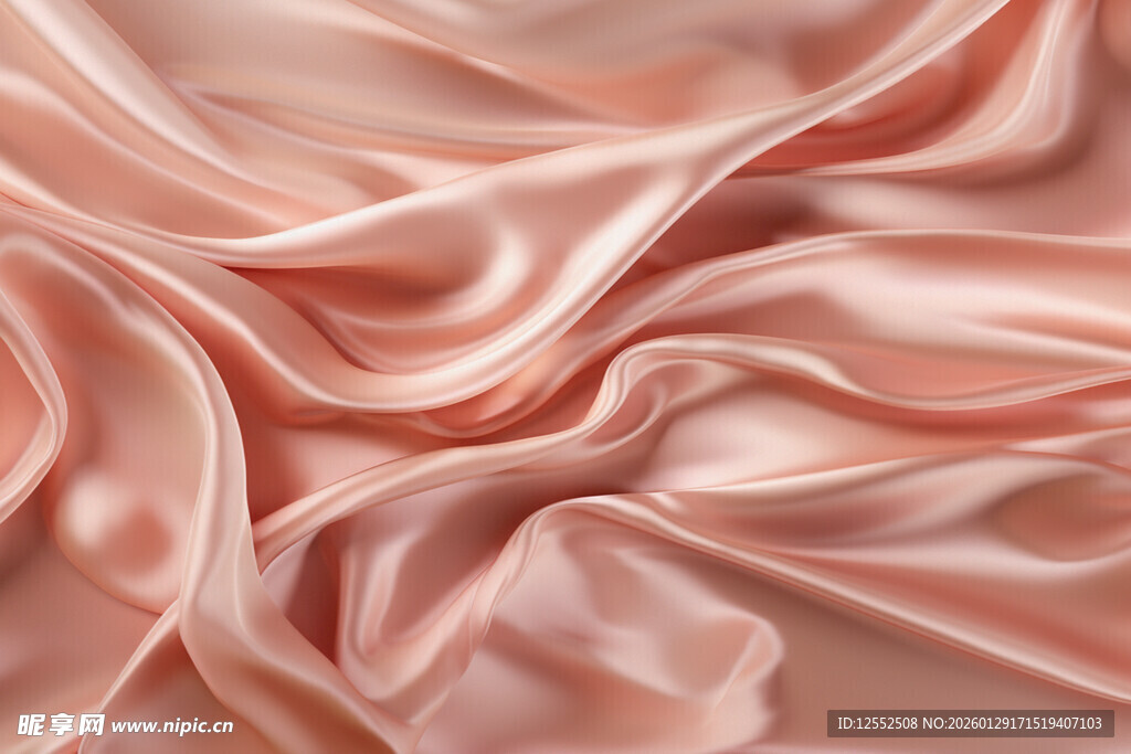 粉色丝绸布料纹理特写