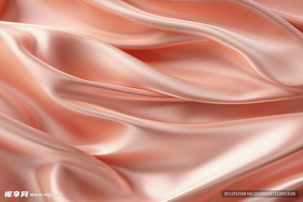 粉色丝绸布料纹理特写