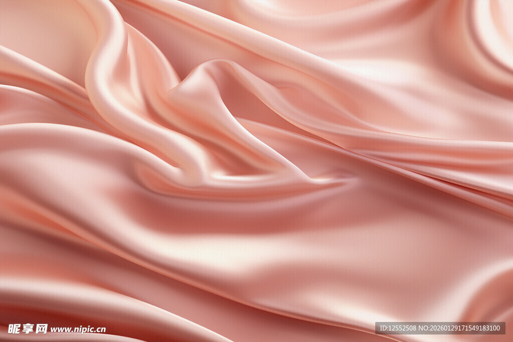 柔滑粉色丝绸布料纹理
