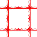 红色中式花纹边框图案