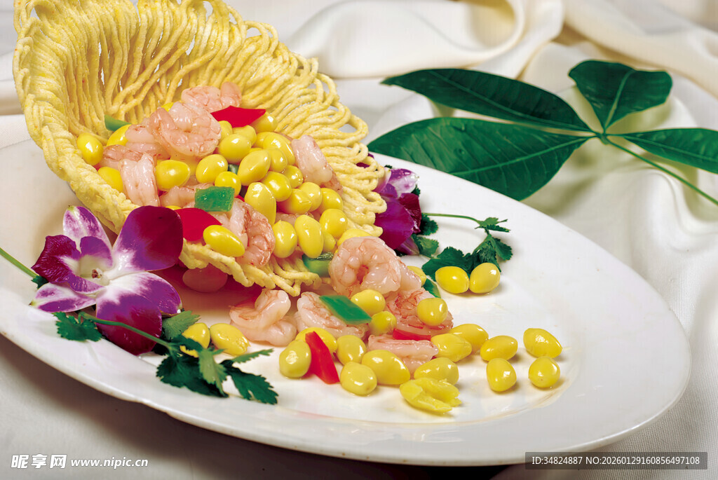 创意玉米摆盘美食