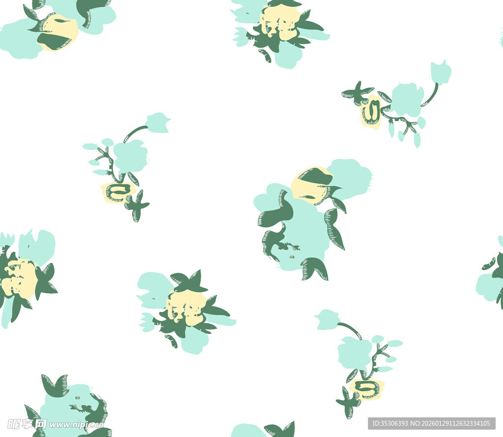 清新花卉图案背景