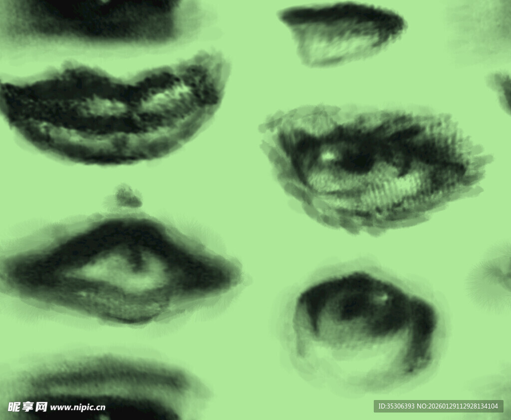 抽象艺术之眼唇图案集合