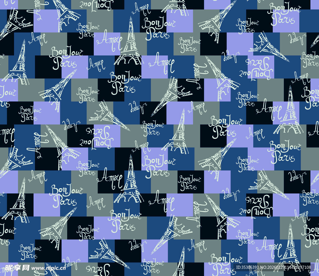 蓝紫色几何拼接图案背景