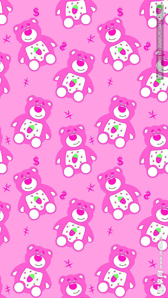 粉色小兔图案背景