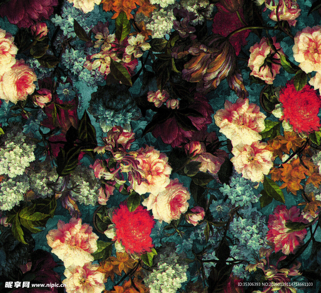 多彩花卉图案背景