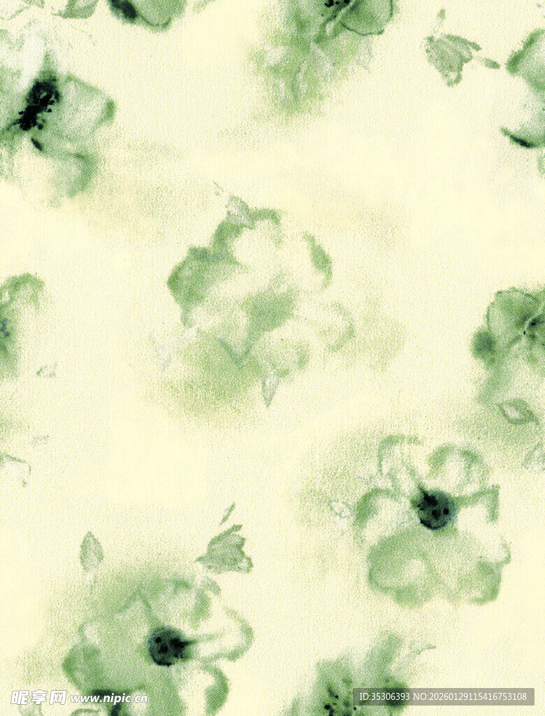 淡绿色花卉图案背景