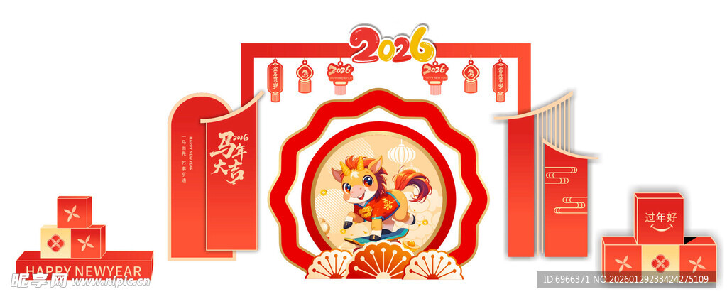 喜庆中式场景 传统元素满满