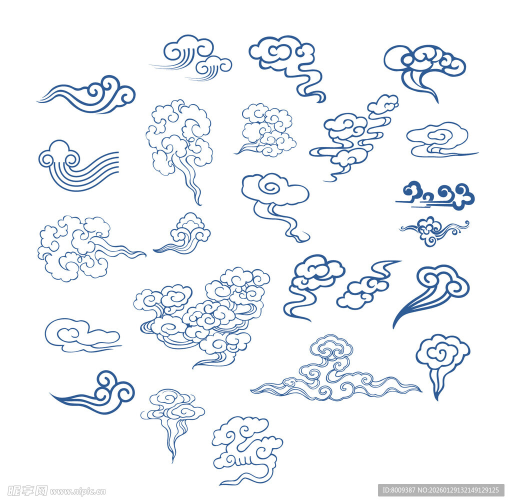 中式传统云纹图案集合