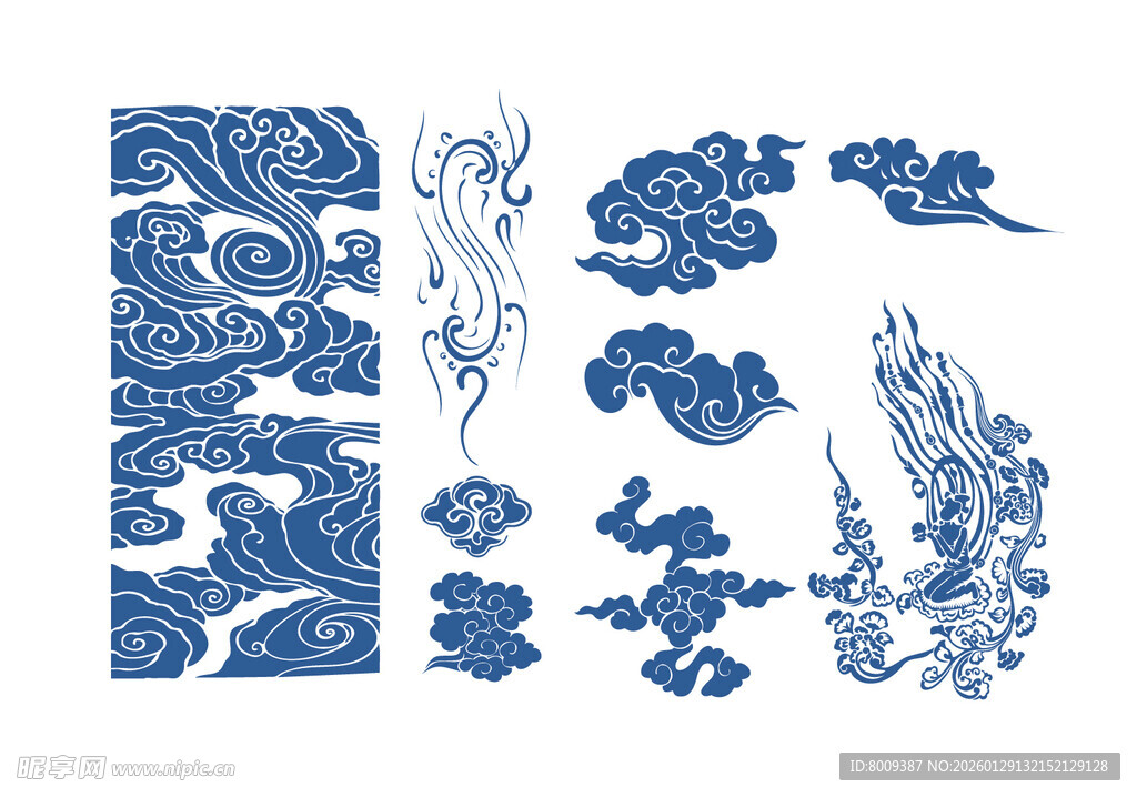 中式传统云纹图案集合