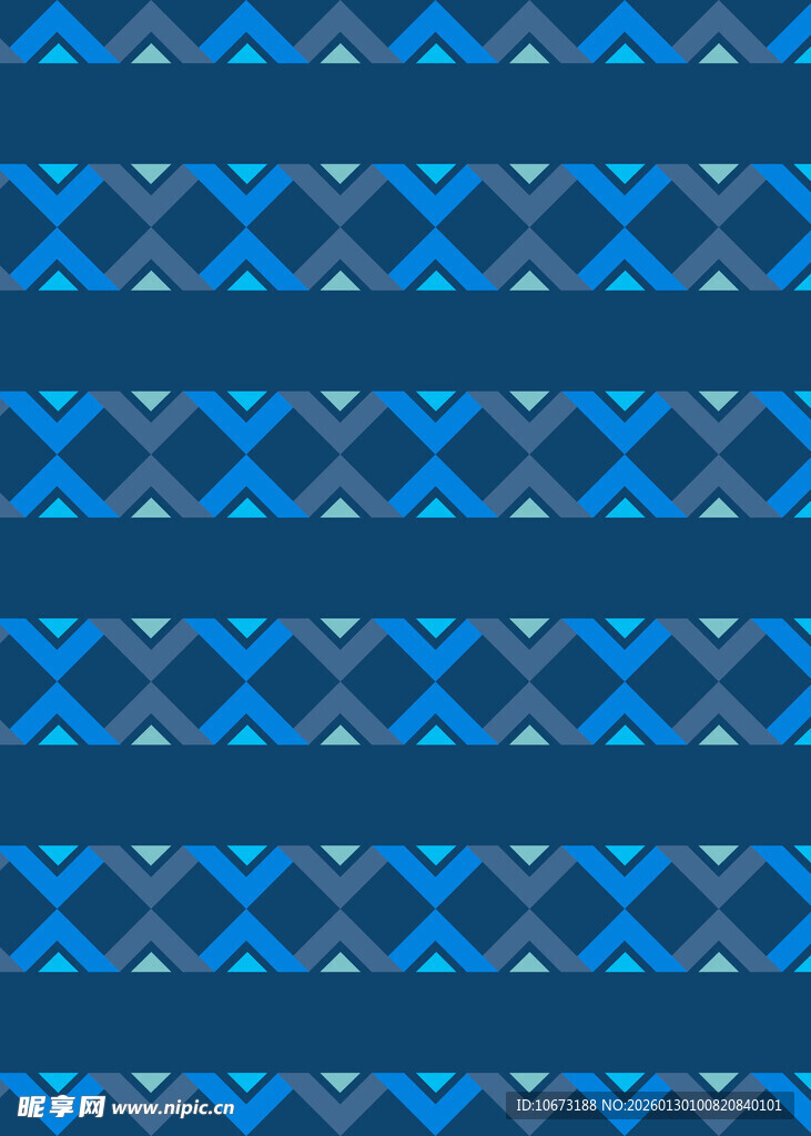 蓝色几何图案无缝背景