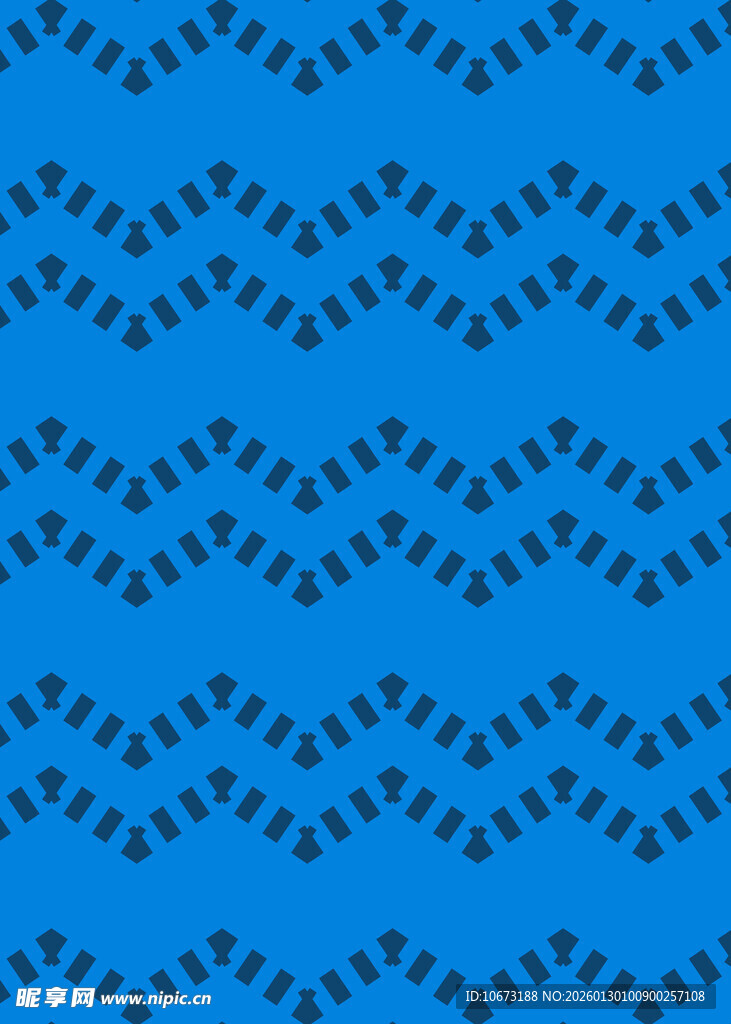 蓝色波浪纹几何图案背景