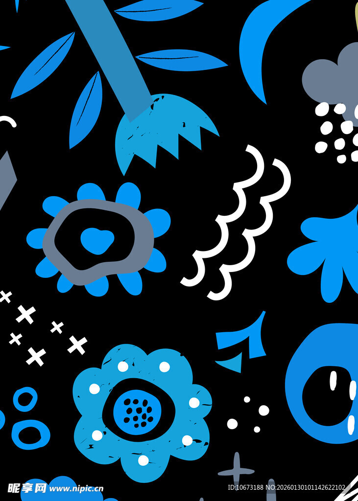 抽象科技风图案设计元素