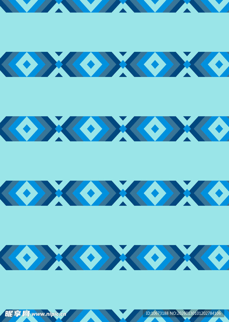 蓝色几何图案无缝背景