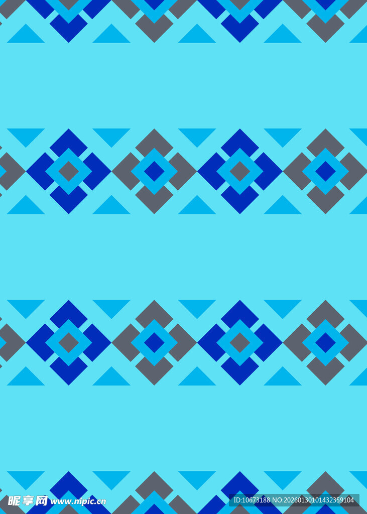 蓝色几何图案无缝背景