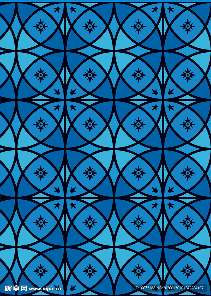 蓝色几何图案纹理背景