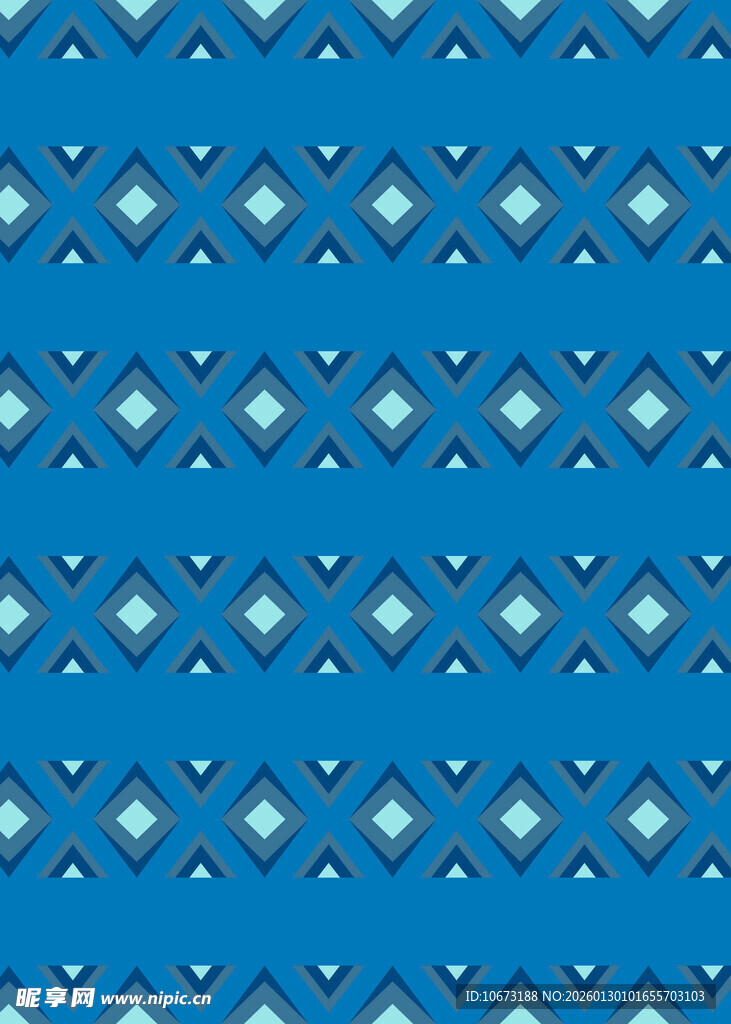 蓝色几何图案无缝背景