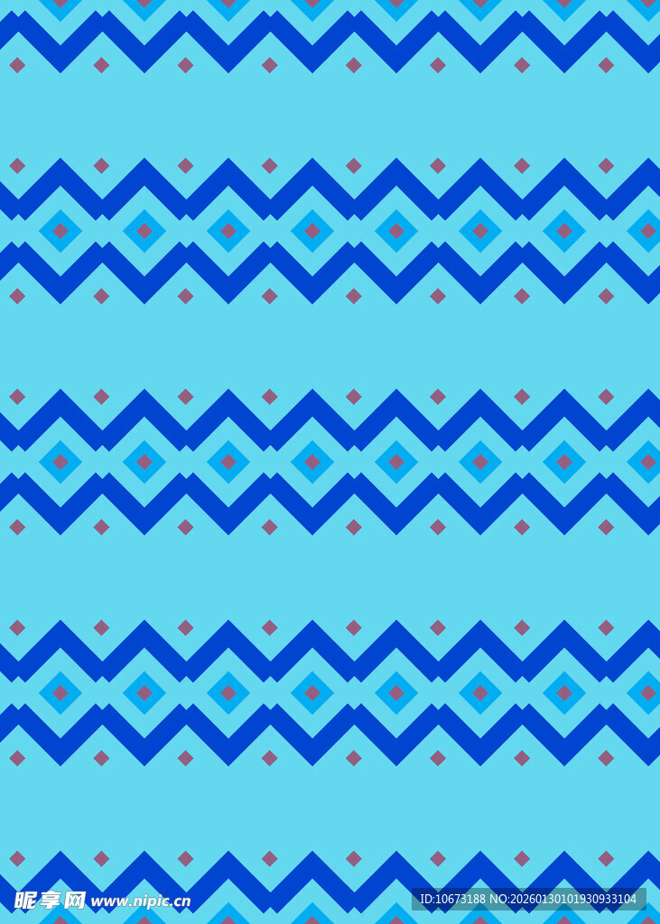 蓝底锯齿形图案纹理