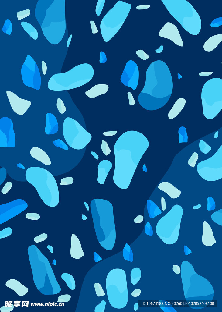蓝色碎块抽象图案背景