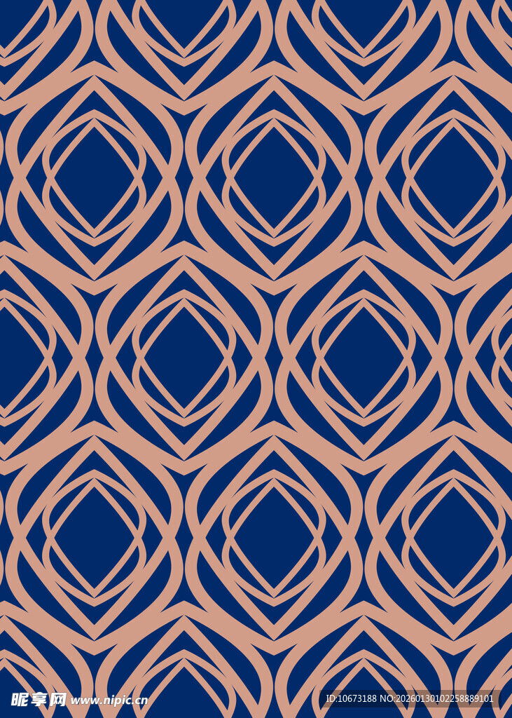 蓝棕几何图案无缝背景