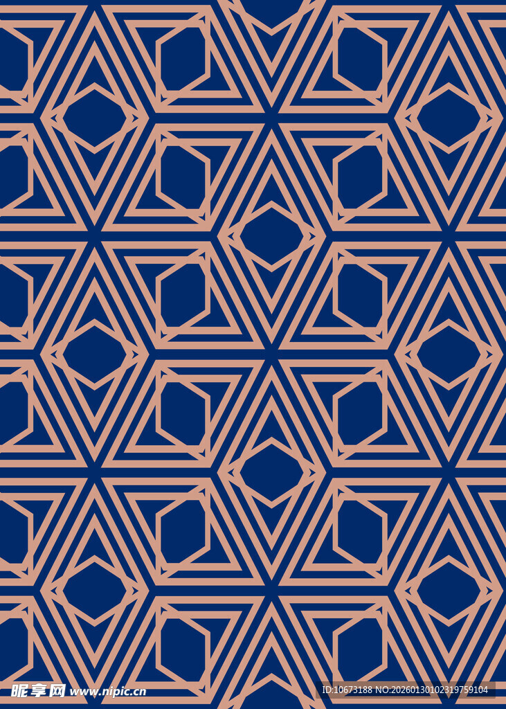 几何图案蓝色复古装饰纹理