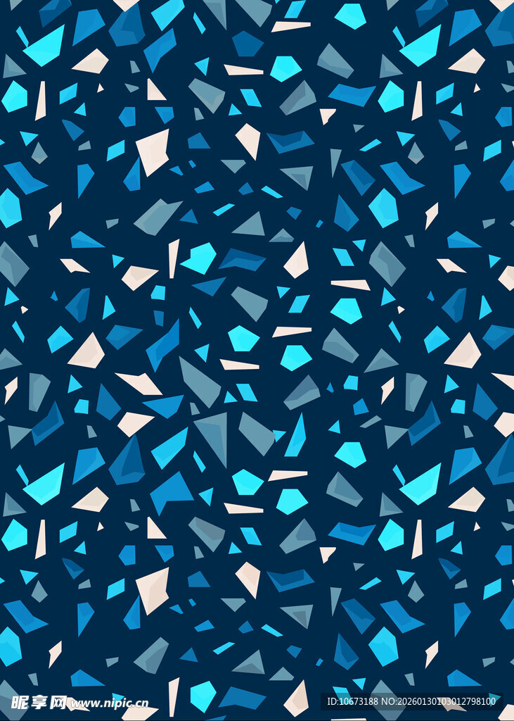 蓝色碎形图案背景纹理