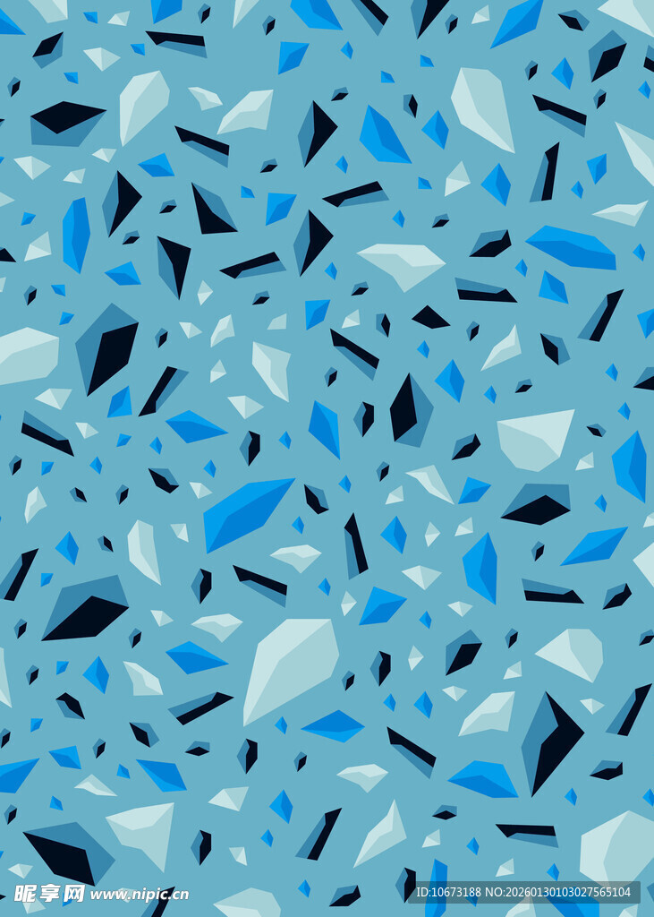 蓝色碎块纹理背景图案