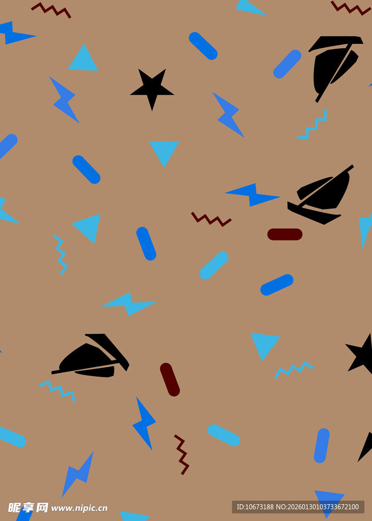 海洋元素抽象图案背景